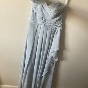 Elegant Blue Strapless Dress